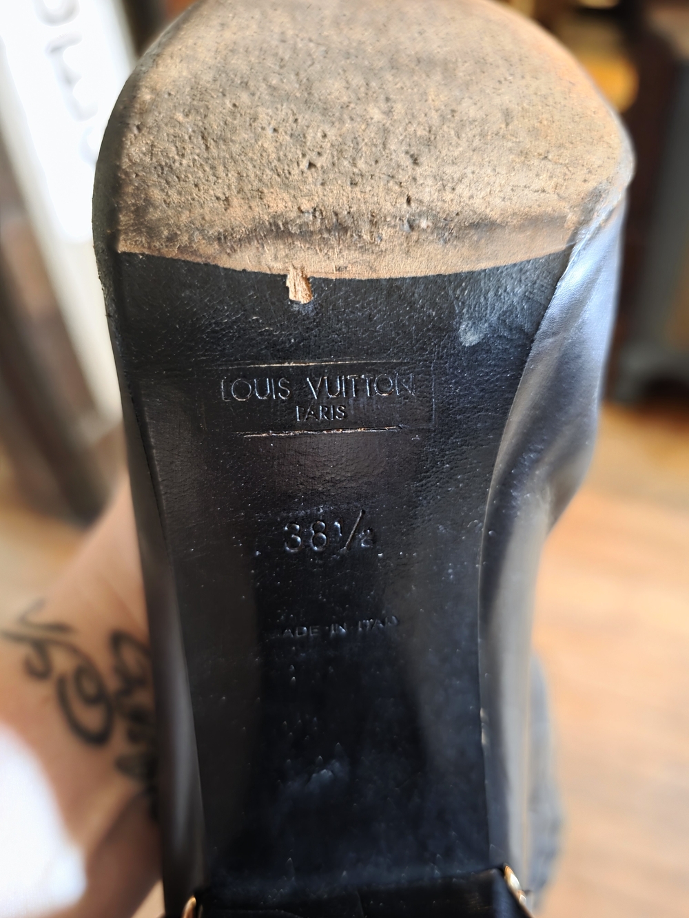 Black Over-the-Knee Leather Boots - Picture 6 of 6